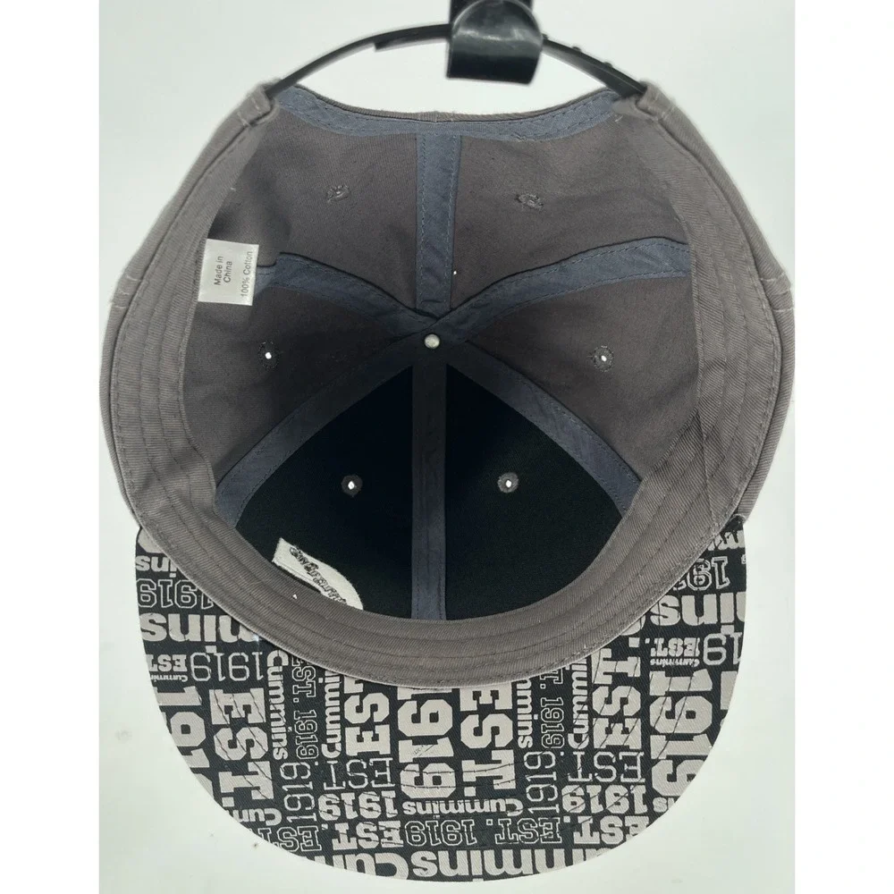 Cummins Hat Baseball Hat Cap Men's Adjustable Gray White Stitch Logo Workwear